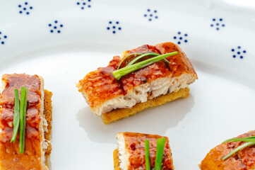 restaurant food on a white background
