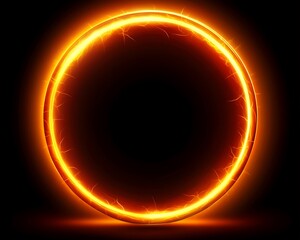 Fiery Circular Frame.