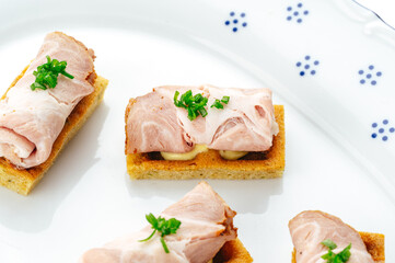 restaurant food on a white background
