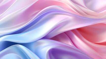 Obraz premium Abstract pastel rainbow hologram, silver iridescent foil texture background