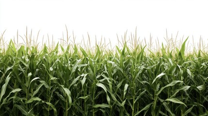 Obraz premium Green corn maize field in early stage