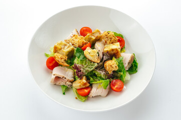 restaurant food on a white background