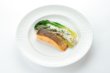 restaurant food on a white background