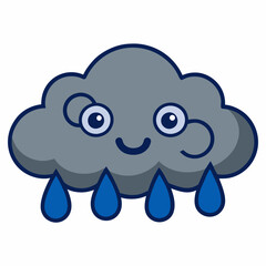 cloud with rain © Vockto