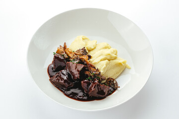 restaurant food on a white background