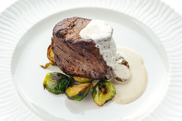 restaurant food on a white background