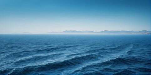 Obraz premium 海と空の背景、ブルーの景色