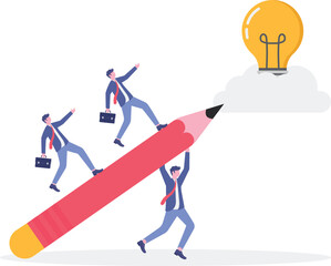 creative idea concept, inspiration or imagination to create new innovative work, opportunity or wisdom,

