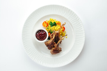 traditional Japanese sushi rolls on a white background

