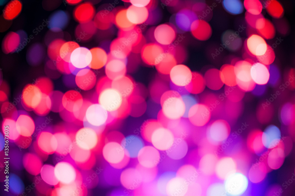 Poster blurred image of glowing lights with a bokeh effect creates an abstract and colorful background. red