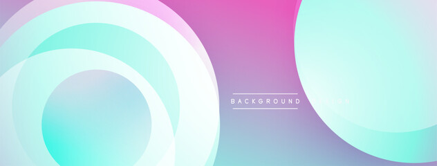 Background design with overlapping circular shapes, featuring smooth gradients and soft lighting effects, creating a dynamic abstract composition