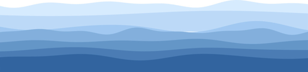 Abstract blue ocean waves pattern in soft gradient shades.