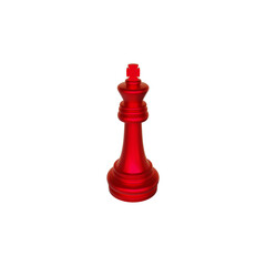 red chess king on white