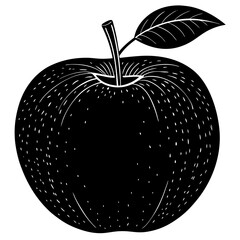 Apple silhouette vector illustration 