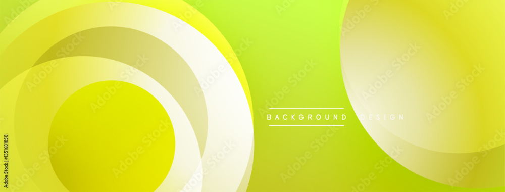 Poster Layered circular shapes in vivid colors form a gradient-rich abstract design with smooth transitions, depth effects, and a modern, futuristic aesthetic