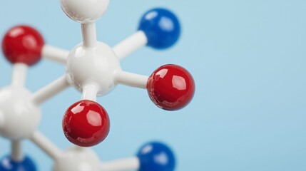 Obraz premium A detailed close-up of a genetic sequencing process and molecular model, illustrating the pivotal role of biomedical research in genetics and drug development. , Minimalism Clean and clear background