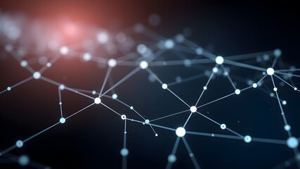 Obraz premium Data technology background. Abstract background. Connecting dots and lines on dark background. 3D rendering. 4k