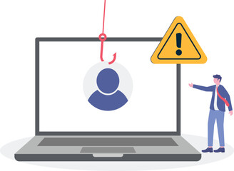 phishing website warning concept. dangerous and suspicious website. account theft prevention.

