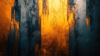 Abstract gold orange texture background, vertical brush strokes, glowing light