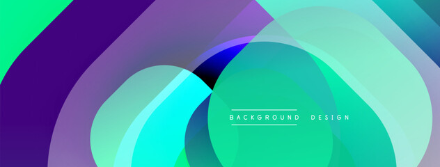Abstract background with layered translucent gradient shapes