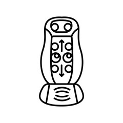 smart spine massagers black line icon for digital and print projects.
