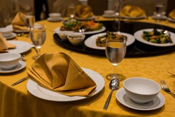 Elegant table set for event party