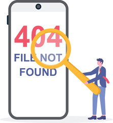 Concept of 404 error, System error, Broken page, Cable and socket, Page not found. Unplug system error.

