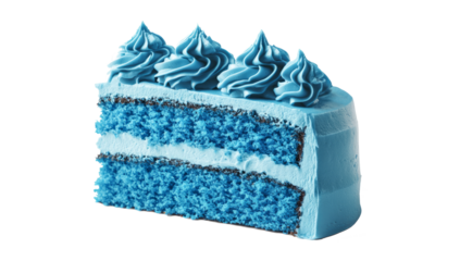 blue cake isolated on white background