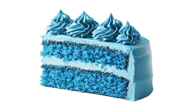 blue cake isolated on white background