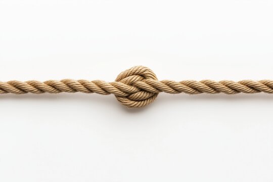 Rope made from brown twine elegantly arranged in a knot