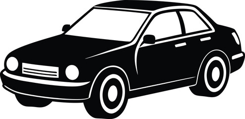 Car Silhouette Vector Design, Car Icon