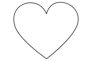 Heart, heart icon, heart shape, heart symbol isolated on a white background vector illustration
