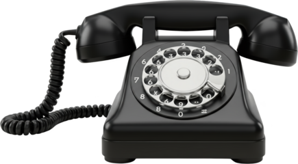 Vintage Black Rotary Phone Communication Technology Retro Dial Telephone