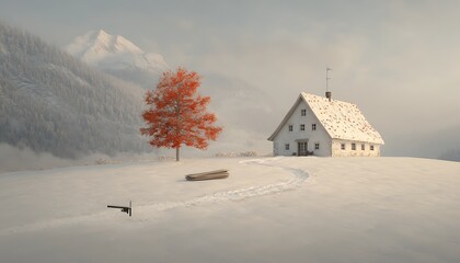 Winter Solitude Alpine Cabin.