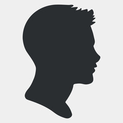Silhouette of a man’s head – minimalist male profile vector illustration
