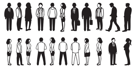 business people silhouettes