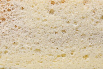 Tasty Japanese Castella sponge cake as background, closeup