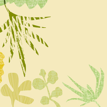 Art florals and plants with patterns