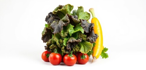 A vibrant, fresh vegetable, perfectly isolated against a pristine white backdrop, colorful, yellow