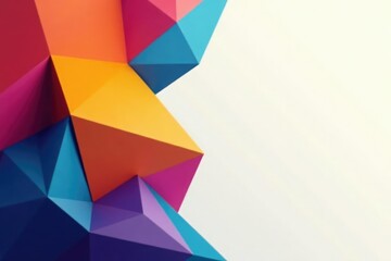 Obraz premium Abstract geometric shapes, vibrant colors, modern style, design element, colorful