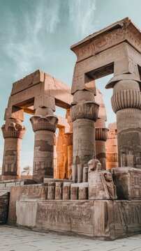 Beautiful ancient temple of medinahabu egypt luxor