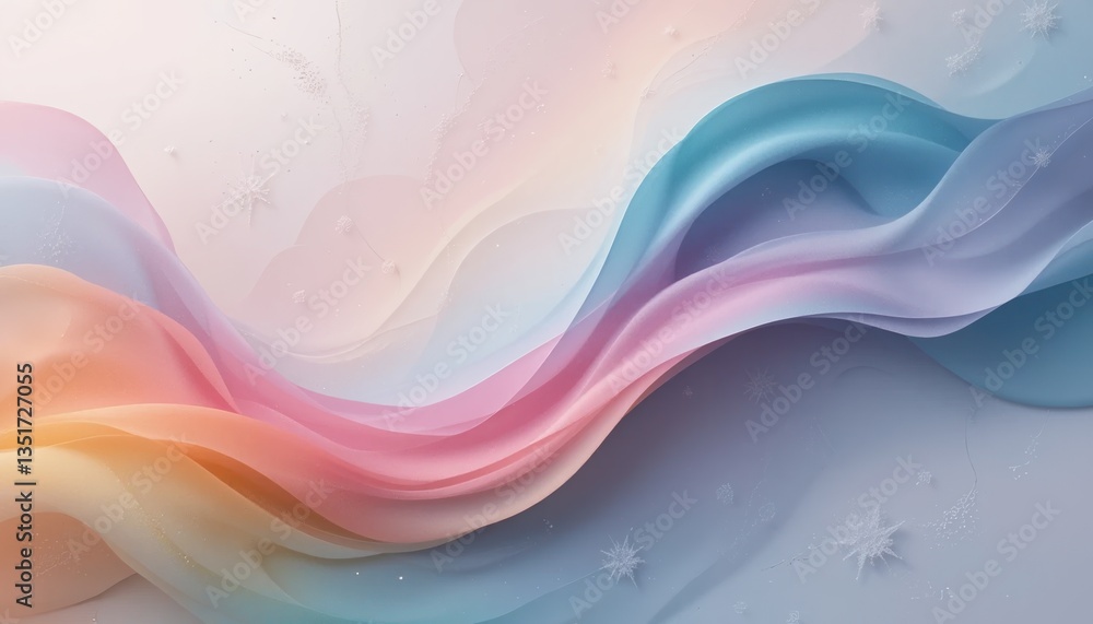 Poster dynamic flowing abstract art digital space visual content gradient colors artistic design conceptual