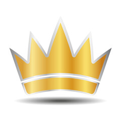 The crown is a symbol of monarchical power on a white background