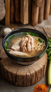 Soto ayam kampung or soto medan is traditional chicken soup from medan north sumatra