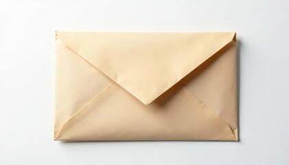 Sealed envelope on white, confidential information implied, confidential, trust