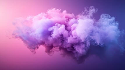 Fototapeta premium Colorful abstract smoke cloud blending pink and purple hues, creating a dreamy atmosphere