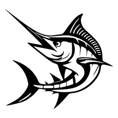 ilustration background vektor marlin fish