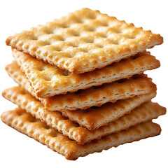 Close-up of a cracker isolated on transparent background, PNG