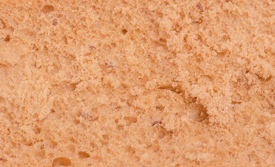 Macro photo of bread texture. Buckwheat bread as a background. Baguette