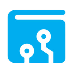 wallet crypto blue icon